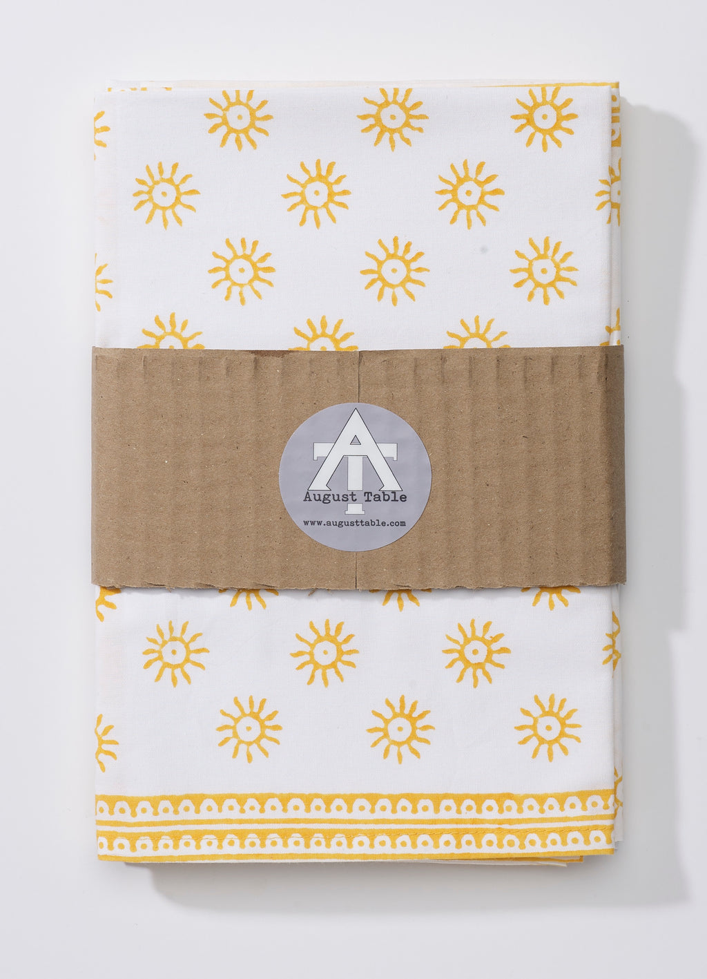Here Comes the Sun Tablecloth in Tanager Yellow