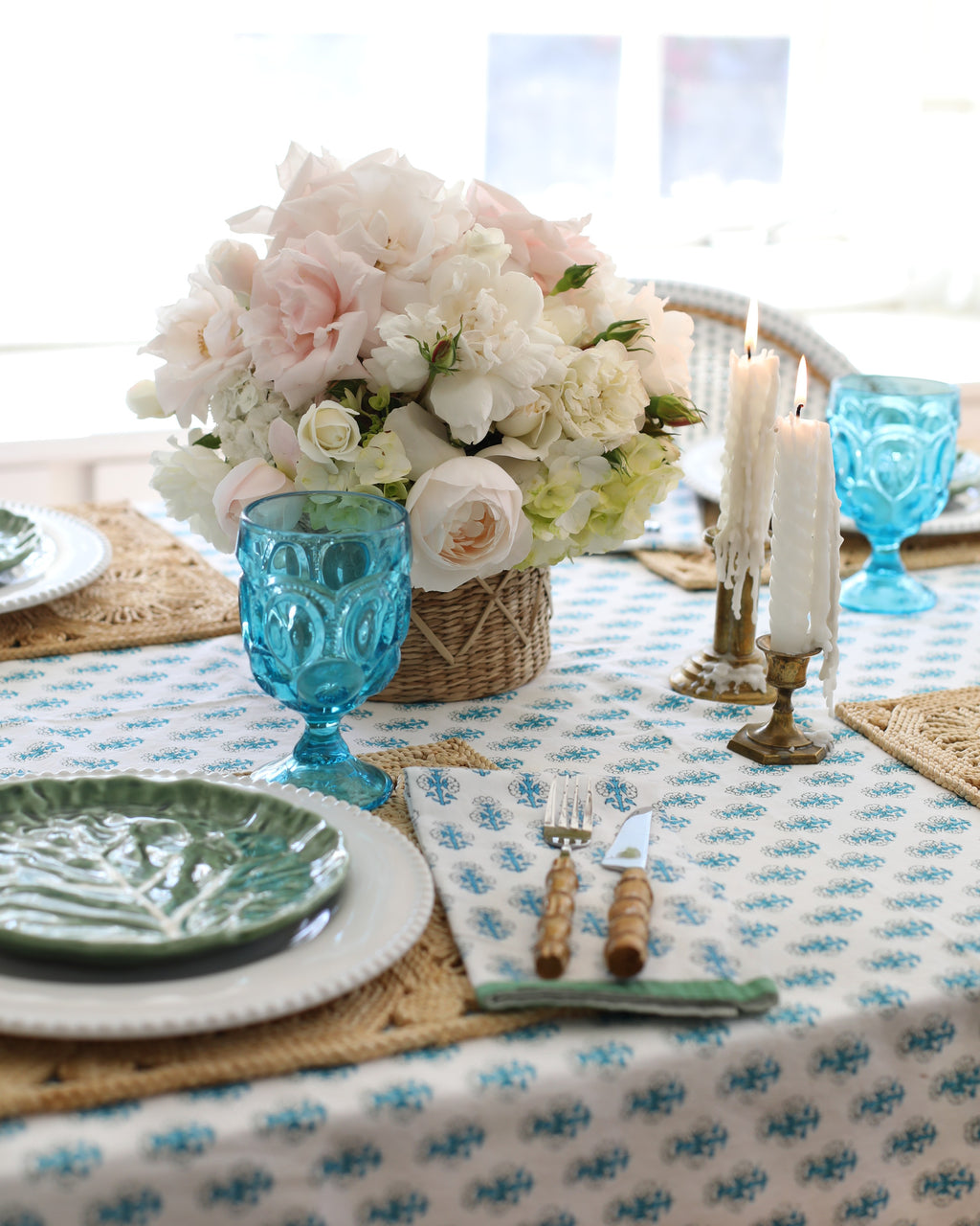 Talelayo Tablecloth in  Blue and Green