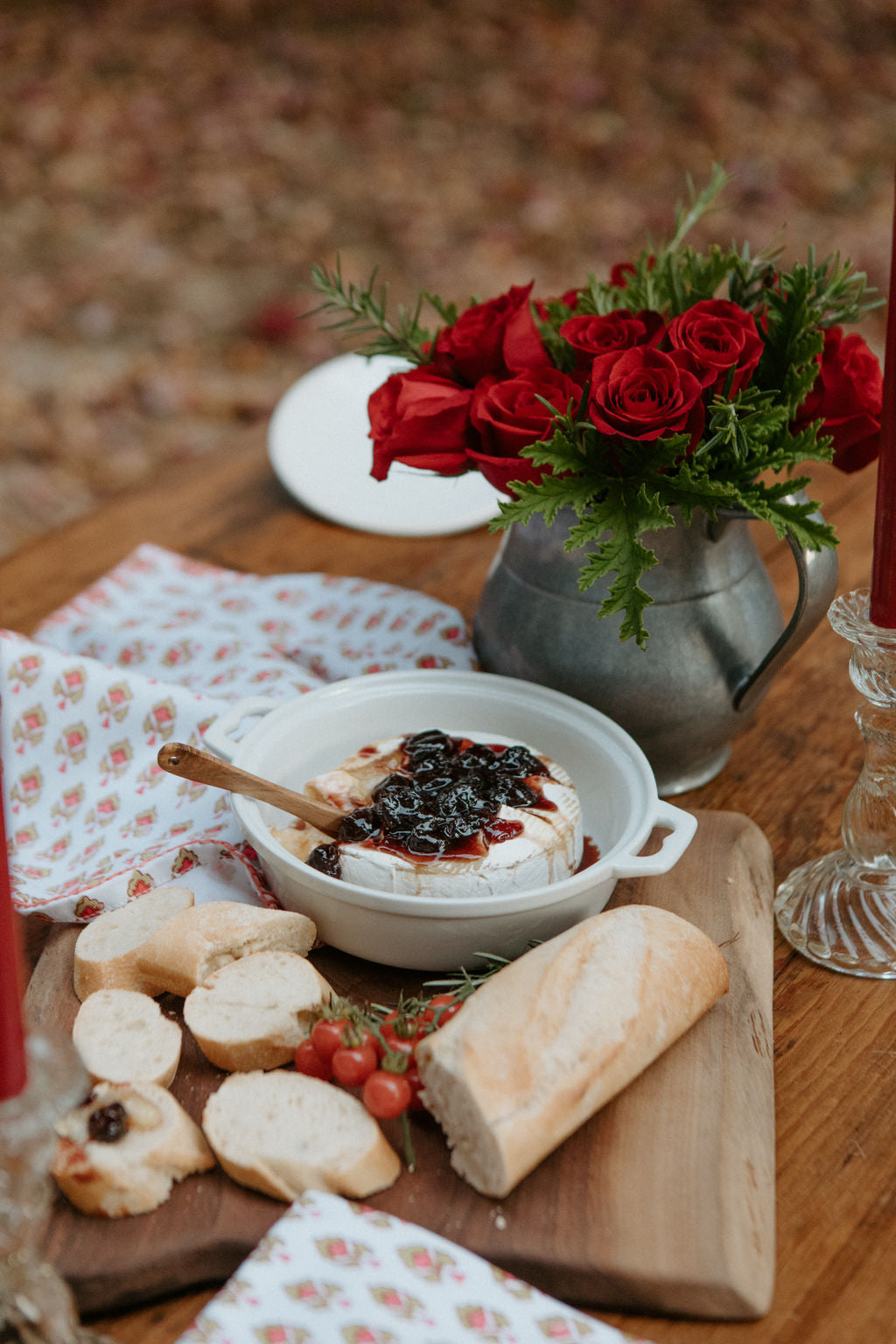 Twine Ceramic Brie Baker & Wood Spreader