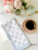 Here Comes the Sun Napkins in Light Blue - set of 4
