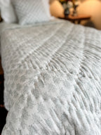 Reversible Quilt - August Tern Gray and Lattice