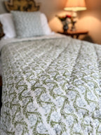 Quilt - Villa Vaux Gray and Green and Petit Gray