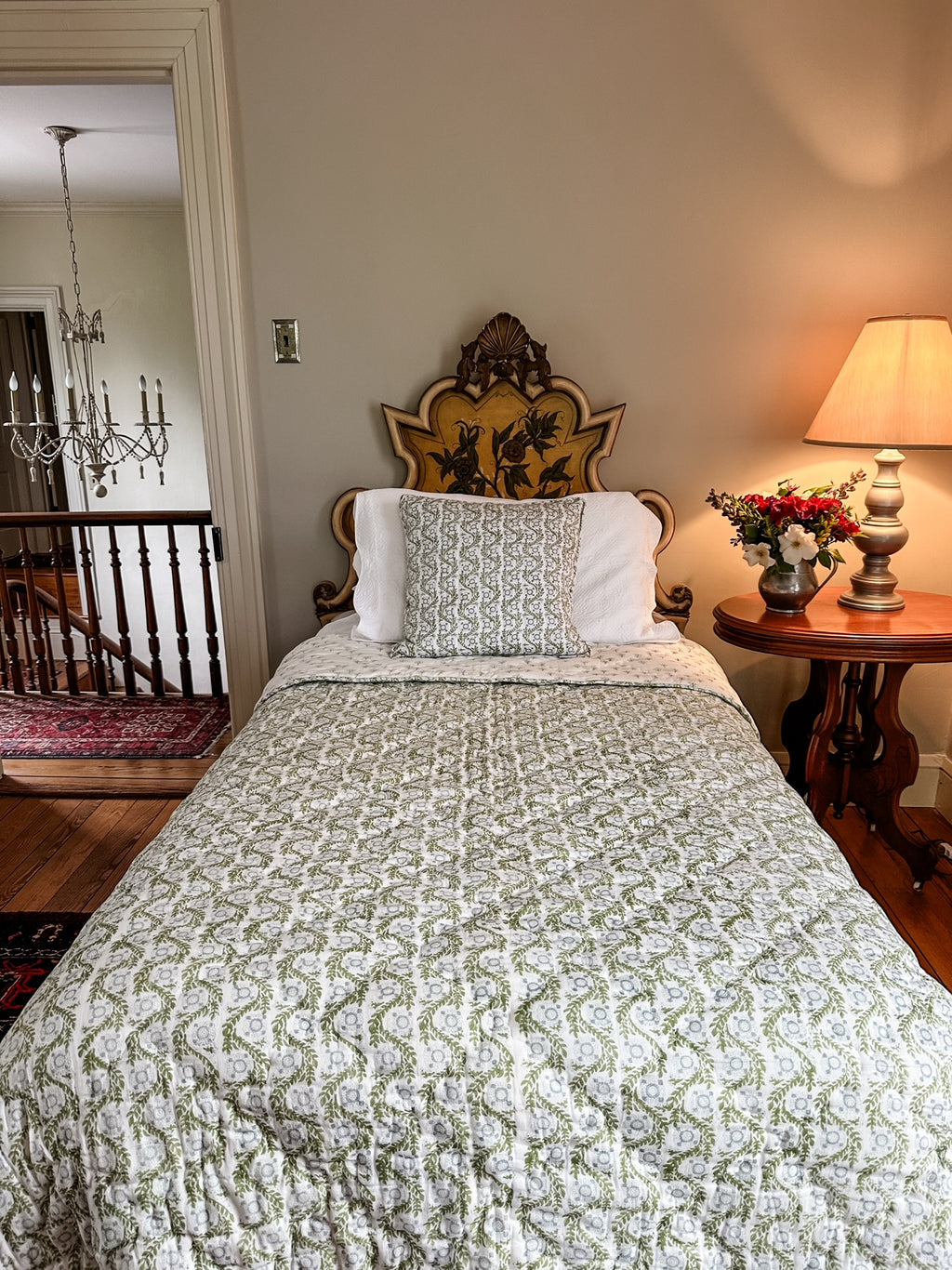 Quilt - Villa Vaux Gray and Green and Petit Gray