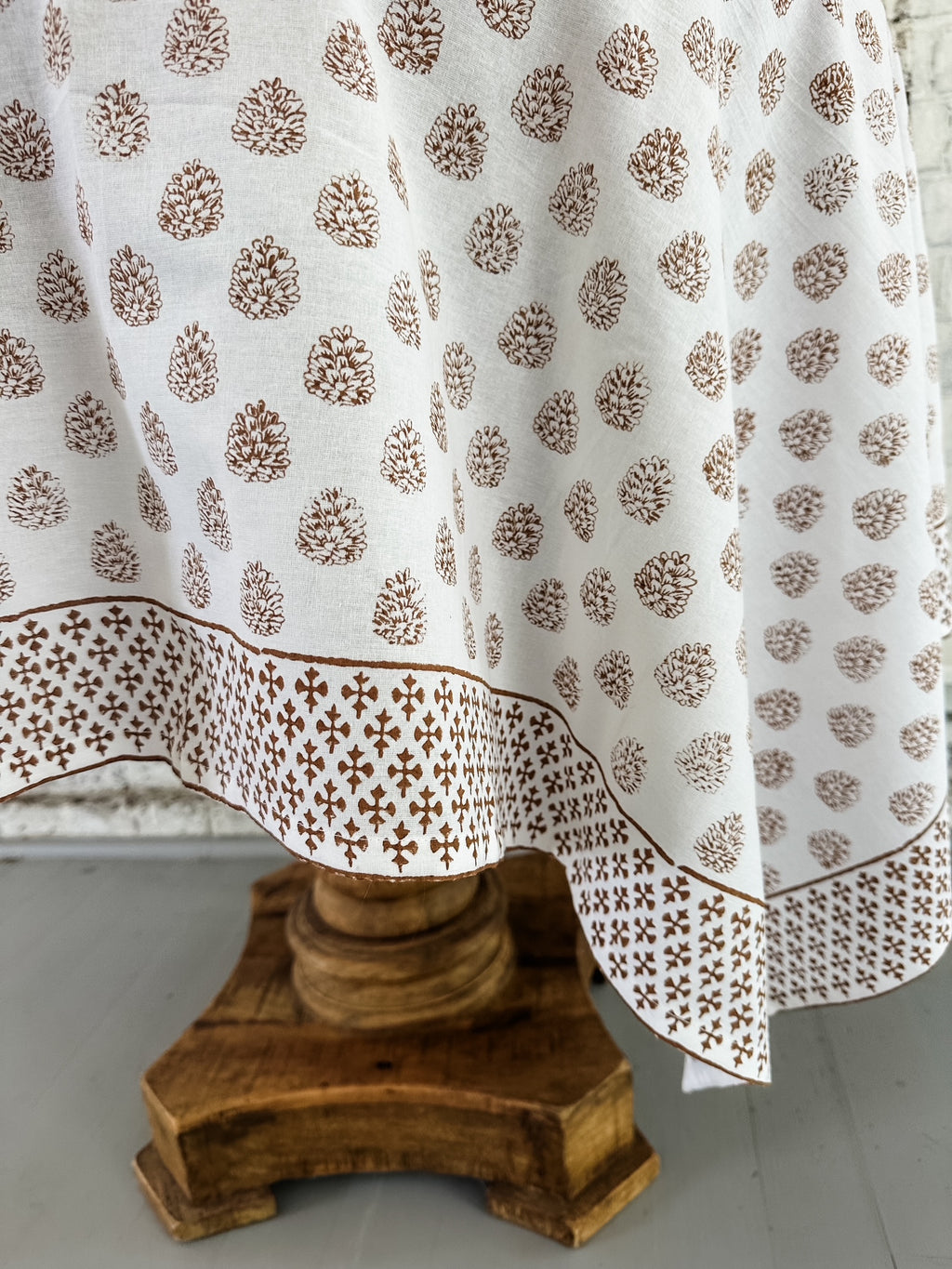 Juniper Kolkata Brown Tablecloth