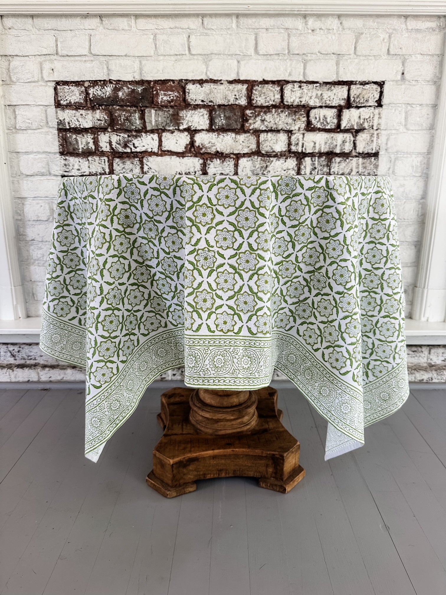 Seraphim Green Tablecloth - 70”x108"