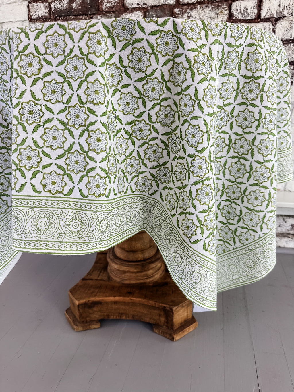 Seraphim Green Tablecloth