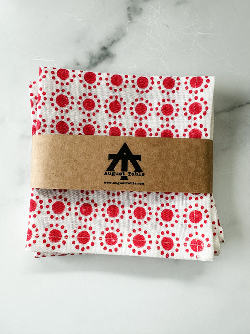 Cocktail Napkins Red - set of 4