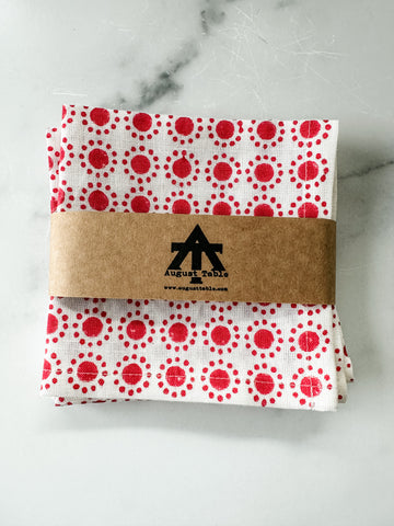Cocktail Napkins Red - set of 4