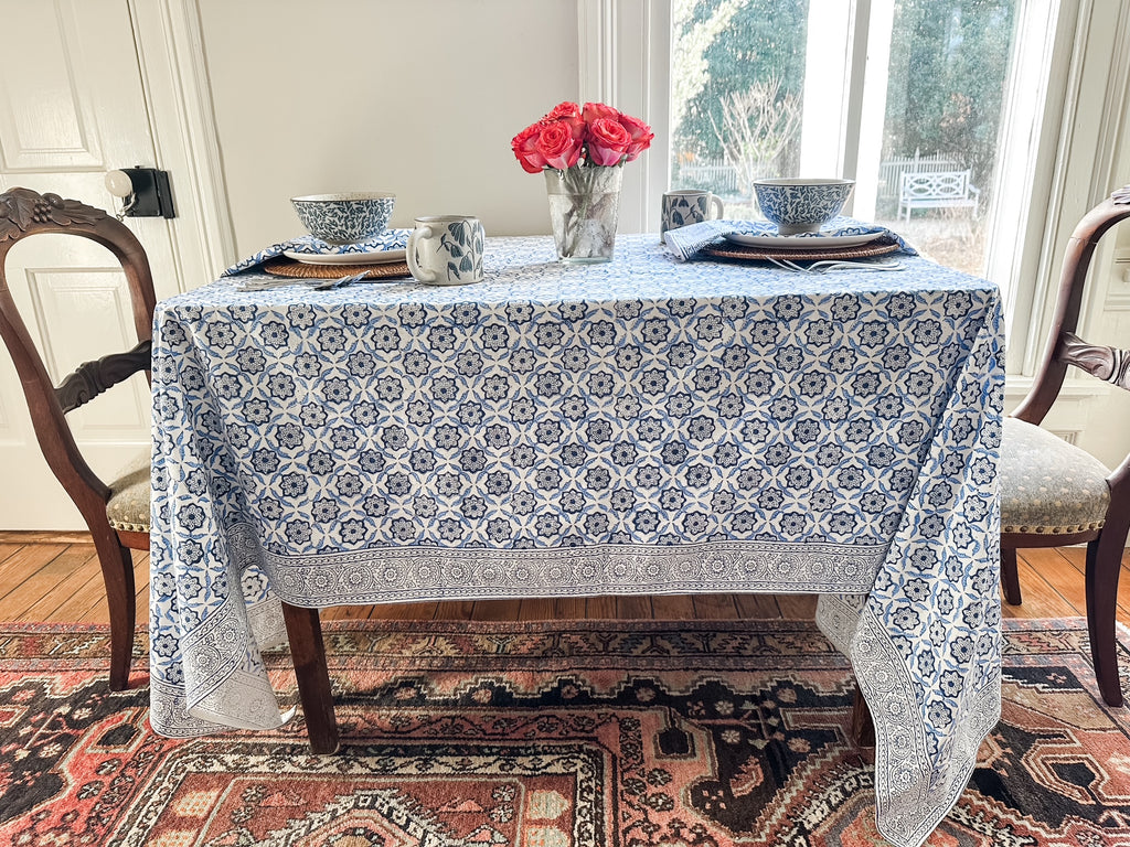 Seraphim Blue Tablecloth