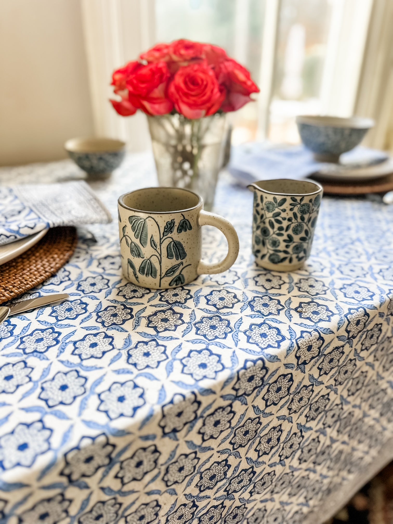 Seraphim Blue Tablecloth