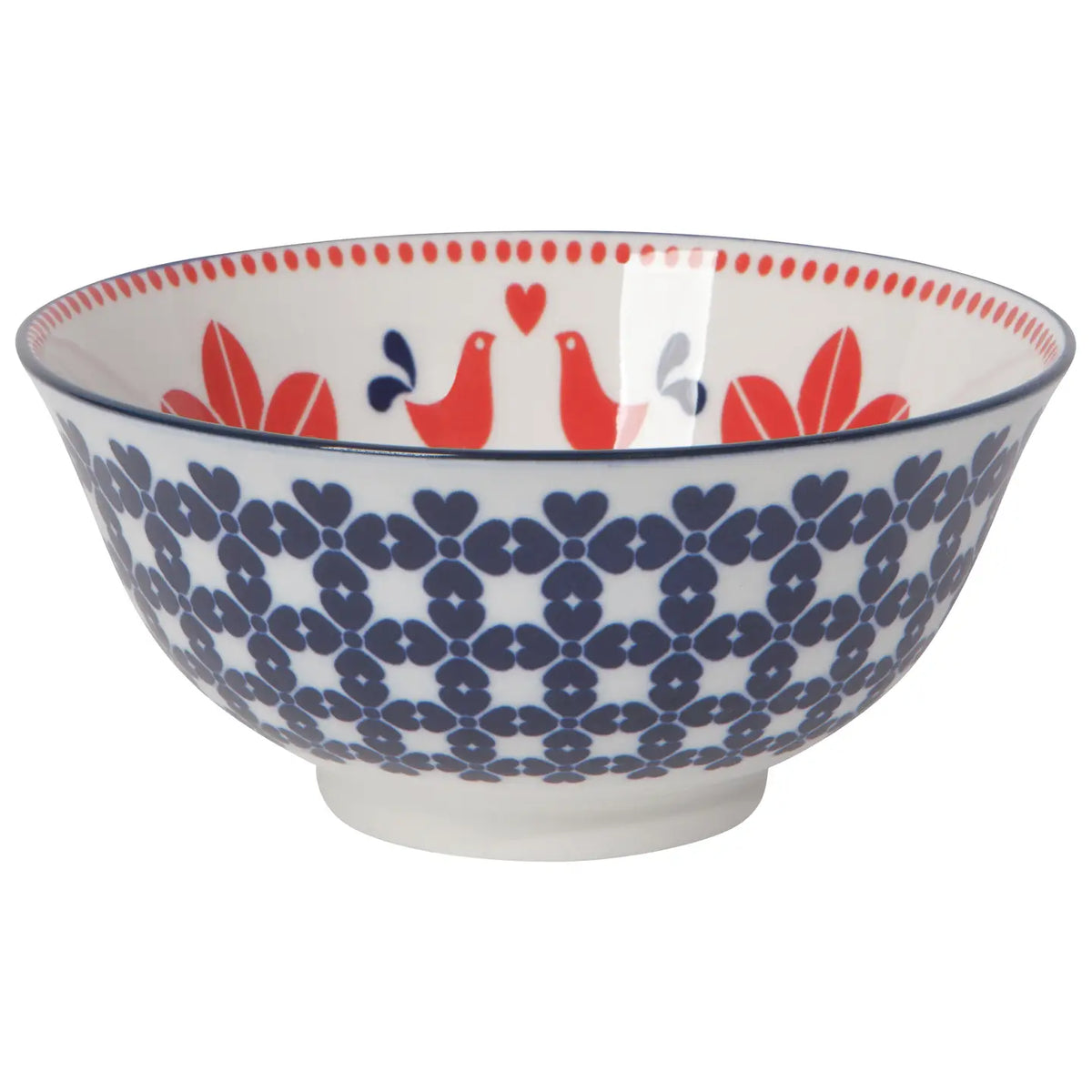 Danica Navy Bird Stamped Bowl 6 inch