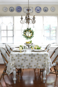 Garden Yellow and Gray Tablecloth - Cotton | Linen Blend