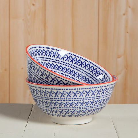 Danica Blue Cross Stamped Bowl 6 inch