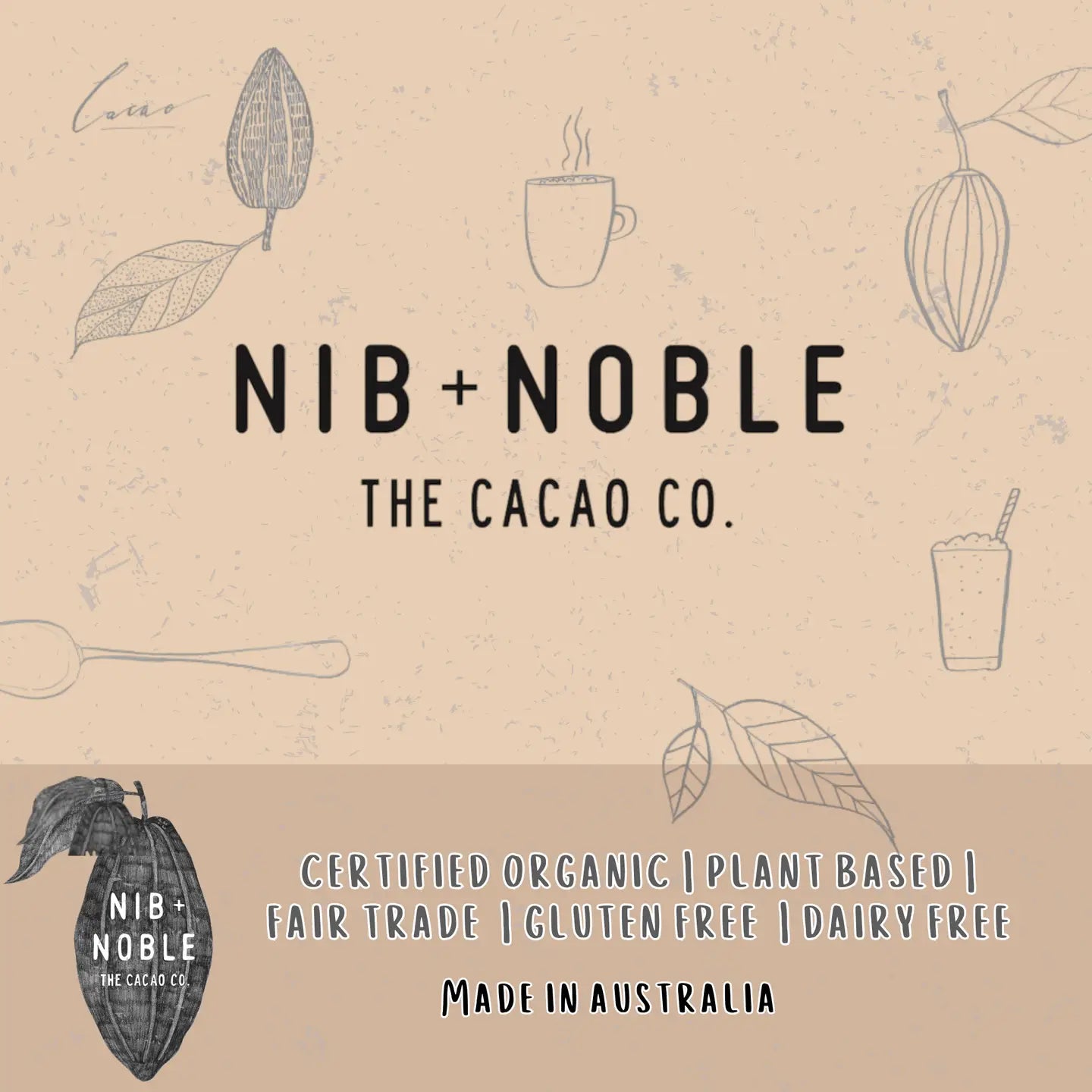 Nib + Noble Organic Drinking Chocolate