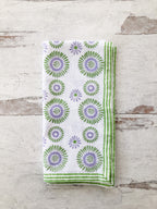 Aster Napkins - Set of 4 in Lavender and Green