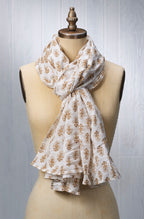 Scarf / Wrap / Sarong - Talelayo print in Kolkata Brown