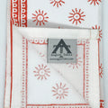 Here Comes the Sun Tablecloth in Cardinal Red