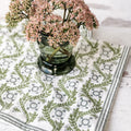 Villa Vaux Grand Tablecloth - Gray and Green