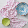 Kitchen Towel in Kestrel Pink Sequoia print - set of 2