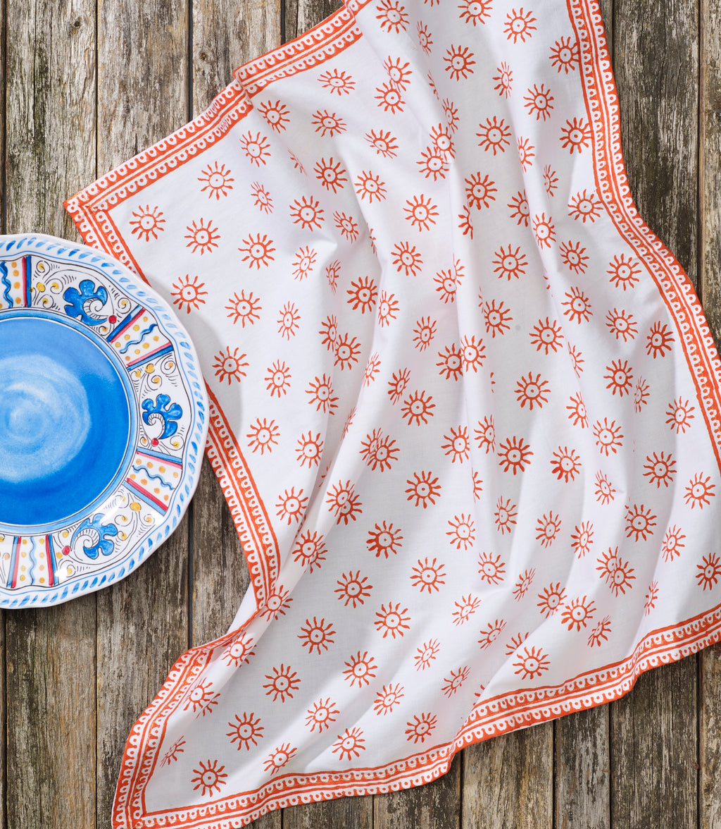 Here Comes the Sun Napkins in Cardinal - set of 4