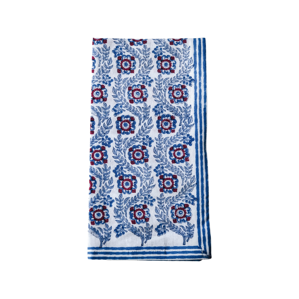 Villa Vaux - Grand Blue and Red Napkins