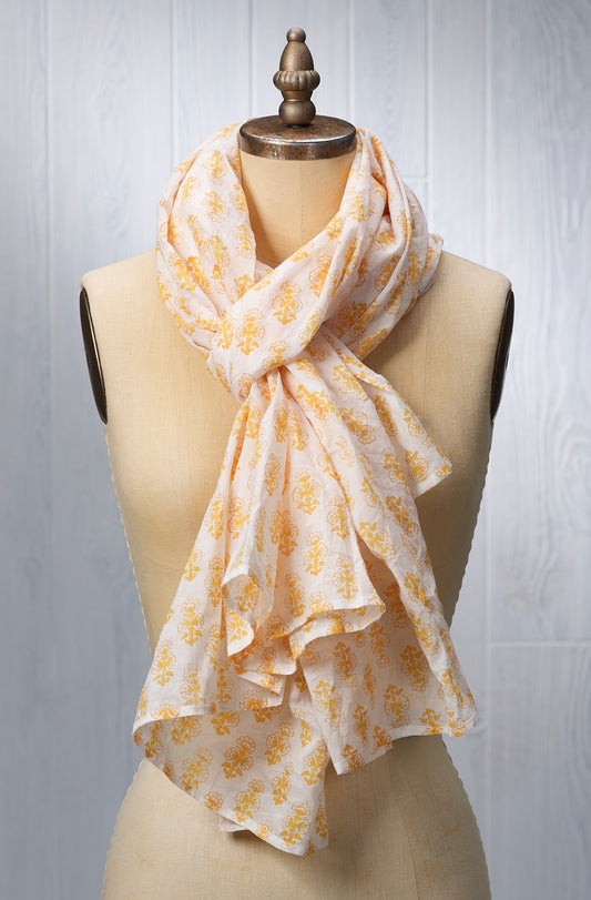 Scarf / Wrap / Sarong - Talelayo print in Tanager Yellow